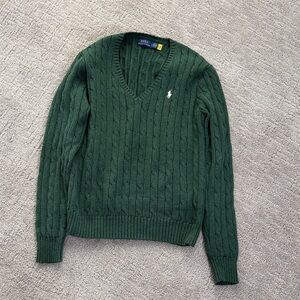 Ralph Lauren Dark Green V-Neck Sweater